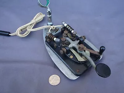 Vintage Signal Corps J-38 Telegraph Morse Code Key Custom Base • $28.50