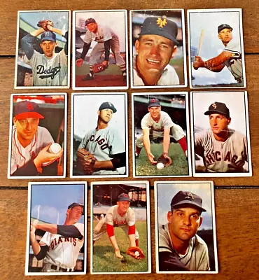 (11) 1953 Bowman Color Baseball HIGH $$ BV = $600+ Dodgers Loes Adams Zernial • $7.50