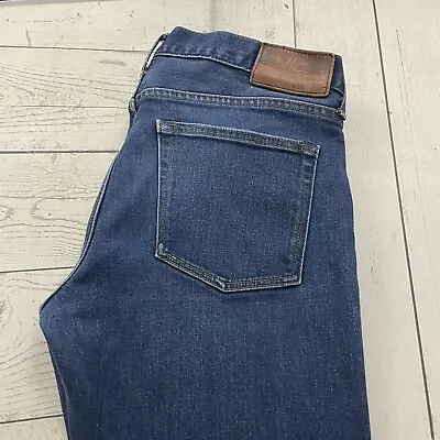 J. Crew Men's W33 X L34 Blue Style 484 Slim Straight Denim Jeans • $21.99