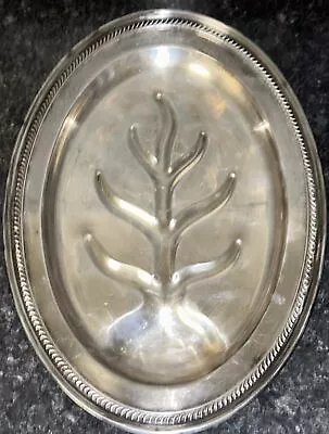 F.B. Rogers Silver Co. Serving Tray Platter Vintage Silverplate Footed Tray 16  • $37.99