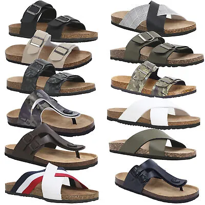 £16.99 • Buy Men Brave Soul Sandals Toe Post Flip Flop Cork Style Mule Sandal Flat Beach Shoe