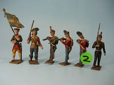 2.MIXED  LOT Of 6 CAST METAL SOLDIER FIGURES • $14.99