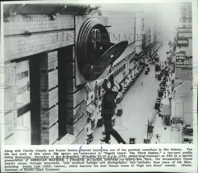 Press Photo Harold Lloyd In 'Harold Lloyd: The Third Genius' - Mjx71651 • $17.99