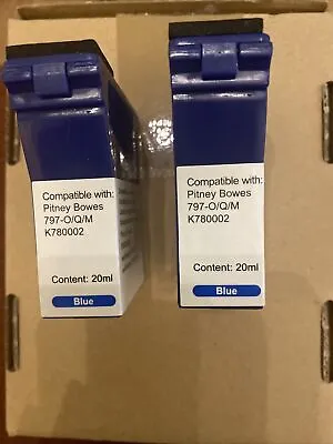 £13.50 • Buy 2 Pack Pitney Bowes Blue Compatible Ink Cartridge DM50 DM55 DM60 K700 K721 K722