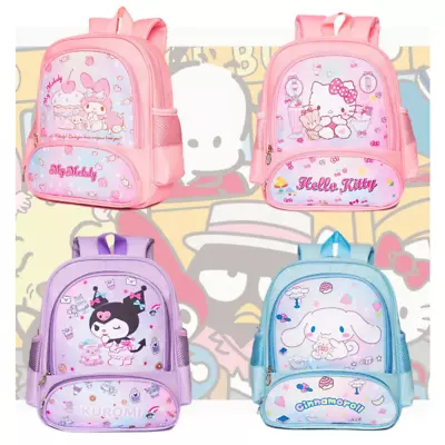 Sanrio Melody Kuromi Pu Backpack Cartoon Hello Kitty Causal School Bag Kids Gift • $24.79