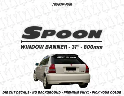 SPOON Sports Rear Window Banner 33 Inch - Civic EK9 EG Hatch Sticker Vinyl JDM • $34.18