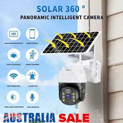 Solar Security Camera Battery Powered Outdoor Wireless WiFi IP CCTV PTZ Camera • $62.99