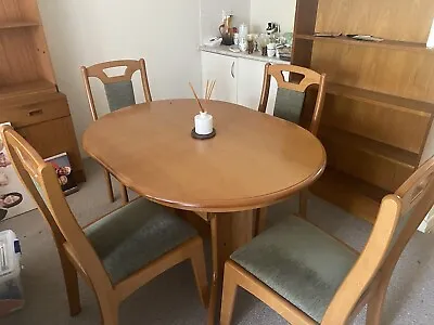 $50 • Buy Extendable Dining Table And 4 Chairs- Custom Made For A Small Unit