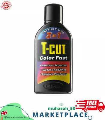 T-Cut 3in1 Black Scratch Remover Color Fast Paintwork Restorer Car Polish 500ml • £10.99