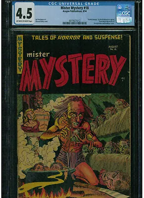 Mister Mystery #18 Cgc 4.5 Classic Cover 1954 Aragon Robot Woman Pre-code Horror • $3477.75