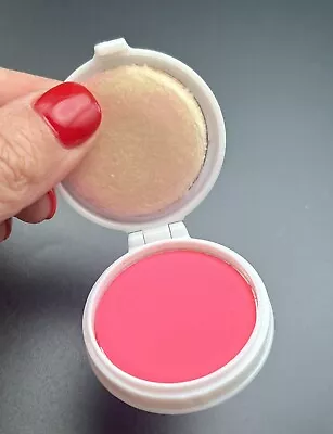 Vintage Max Factor Hollywood Mid Century Compact Cake Rouge Blush Rose  Red #1 • $29.99