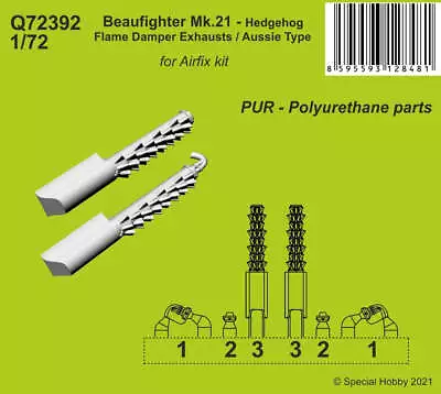 CMK Q72392 1:72 Bristol Beaufighter Mk.21 Hedgehog Flame Damper Exhausts / Aussi • £3.24