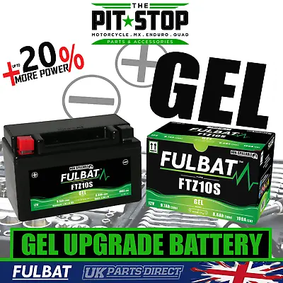 GEL UPGRADE BATTERY For Kawasaki Z650 (17-21) - YTZ10S - FULBAT FTZ10S • £45.98