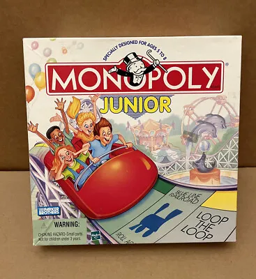 Hasbro Monopoly Junior Parker Brother 1999 Theme Boardwalk Amusement Complete • $7.99