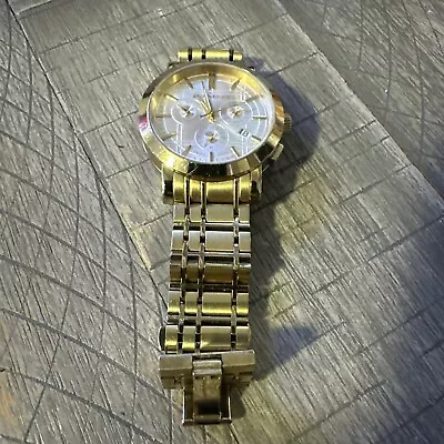 Burberry Men's Heritage Swiss Gold Stainless Steel Gold Chronograph Dial • $99.99