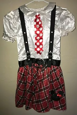 Girls MINNIE MOUSE HALLOWEEN COSTUME DRESS Polka Dots 6 TIE Plaid SKIRT BOTTOM • $10.36