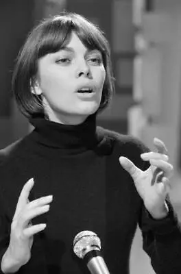 Mireille Mathieu Sings On Television On October 15 1970 In Paris Old Photo 1 • $5.46
