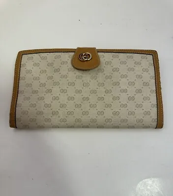 Authentic Vintage Gucci Micro GG Monogram Continental Wallet W/ COA • $219.99