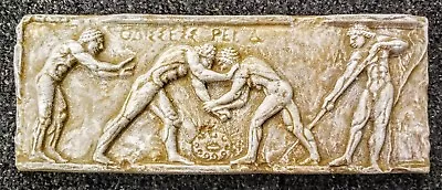 Greek Roman Nude Male Wrestlers Wall Plaque Antique Reproduction  • $49.99