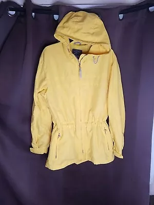 Pacific Trail Jacket Womens L Yellow Windbreaker Rain Lining Full Zip Pockets • $10