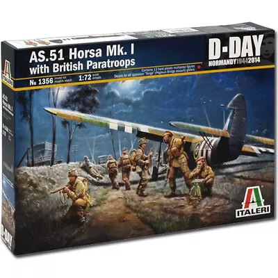 ITALERI AS.51 Horsa Mk1/11 & Brit Para D-Day 1356 1:72 Aircraft Model Kit • £27.95