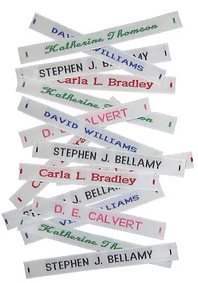 144 Woven Name Tapes/Labels For School Uniform Name Tags For Back To School • £11.99