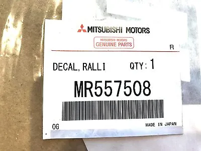Genuine Mitsubishi Ralliart Decal MR557508 X2 Lancer EVO6 CP9A Tommi Makinen • $91.57