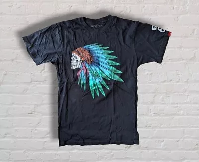 Vans Native American Skull Graphic Black T-shirt Size Small (fits Smaller) • £9.99