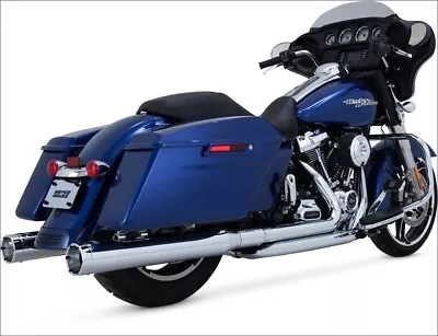 Vance & Hines 16780 Chrome Monster Rounds Slip Ons Mufflers Harley 17-Up Milwauk • $749.99