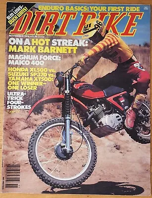 Dirt Bike November 1979 Vintage Motocross Magazine MX Maico Magnum Suzuki SP370 • $17.47