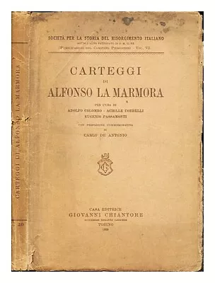 Marmora Alfonso Ferrero Della. Colombo Adolfo. Corbelli Achille. Passamonti • $104.53