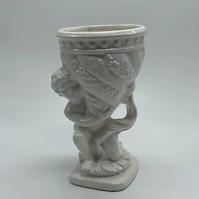 $7.79 • Buy Relpo Cherub White Planter Vase Japan Grapevine Ceramic Victorian Vintage