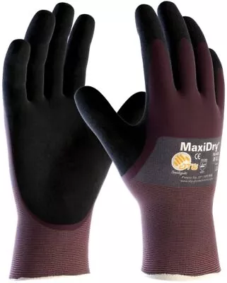 ATG MaxiDry Ultimate Black Fitted Palm Coated Work GlovesSizes MedLargeXLXXL • £24.61