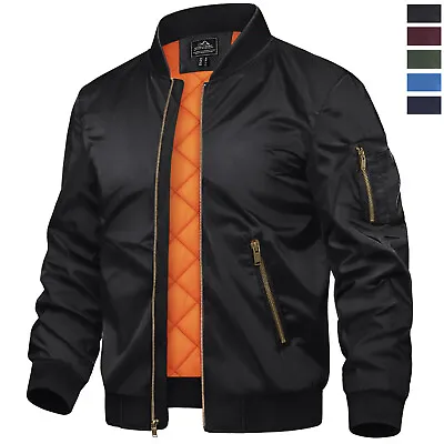 Men's Military Bomber Jacket Tactical Army Pilot Jacket Warm Padded Casual Coats • $43.68