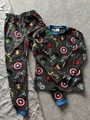 Boys Marvel Fleece Pyjamas Age 10-11 Years Worn Once  • £4