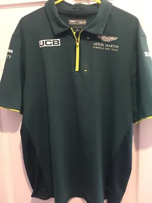 £25 • Buy Aston Martin Pelmar F1 Official Team Short Sleeve Green Mens Polo Shirt