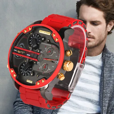 RED MAGIC Large Dial Watch Men's Multi-Function Multi-Movement Quartz Watch • $213.28