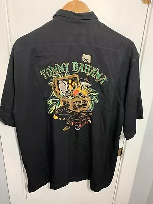 Tommy Bahama Men's Embroidered  Paradise Plunder  100% Silk Camp Shirt SZ L EUC • $50