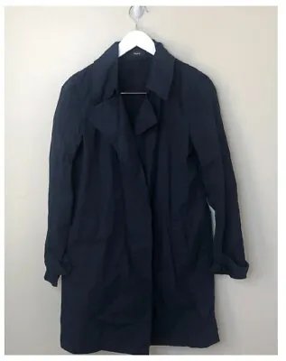 Theory Karenia Women's Collared Long Sleeve Cardigan Jacket Dark Blue M $445 • $224