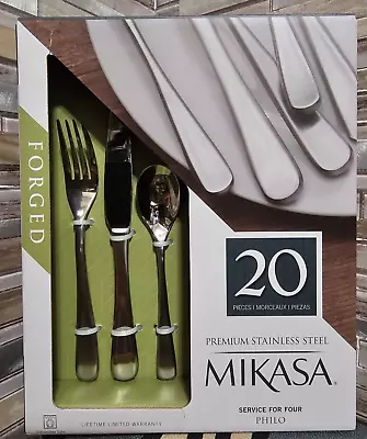 Mikasa Philo 20pc Serving For Four Flatware Set • $59.50