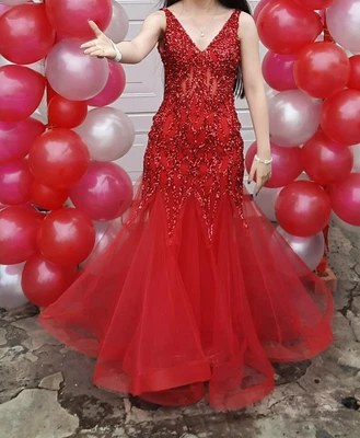£140 • Buy Prom Dress Size 6 Red Been Used Only Once For School Lever Prom Party(paid £475)