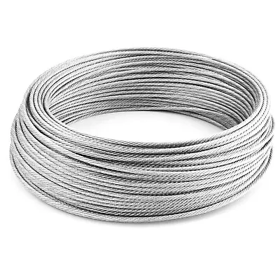 £3.49 • Buy 6 Mm Thick Wire Rope Wire Cable Galvanised Steel Rope