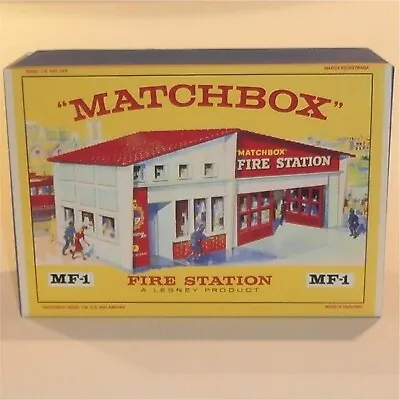 Matchbox Lesney MF-1 Fire Station Red Roof Empty Box Repro • $22.07