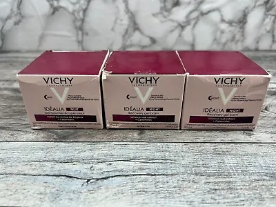 LOT OF 3 Vichy V Idealia Night Recovery Gel-Balm For Face 1.69oz EXP 03/25 • $17.99