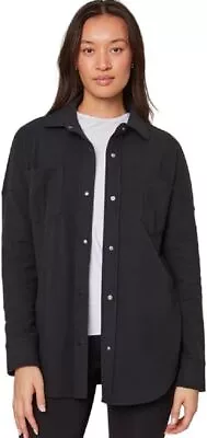 Mondetta Women's Cozy Fleece Shirt Jacket Snap Button Up • $24.99