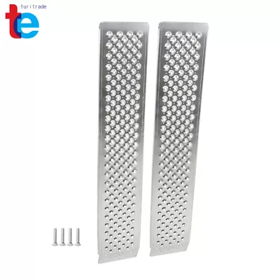 Pair 880 Lbs Aluminum 47.2  Motorcycle ATV/UTV Truck Lawn Trailer Loading Ramps • $92.62