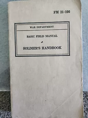 Vintage Us Army Wwii 1941 Basic Field Soldier's Handbook • $25.90