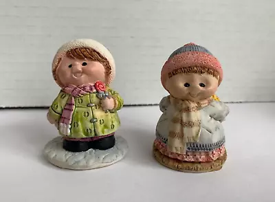 VTG Collection By  Nagunya  Children Resin Figurines - Miniature - Lot Of 2 • $12.95