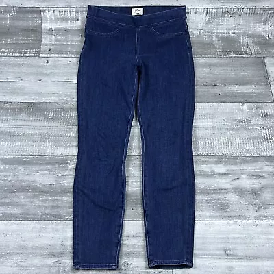 J Crew Womens Toothpick Jeans Sz 28 Blue Pull On Skinny Ankle Jeggings Denim • $11.86