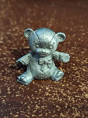 Spoontiques 1983 Pewter Teddy Bear PP312 Vintage 3/4” Miniature See Photos! • $6.97